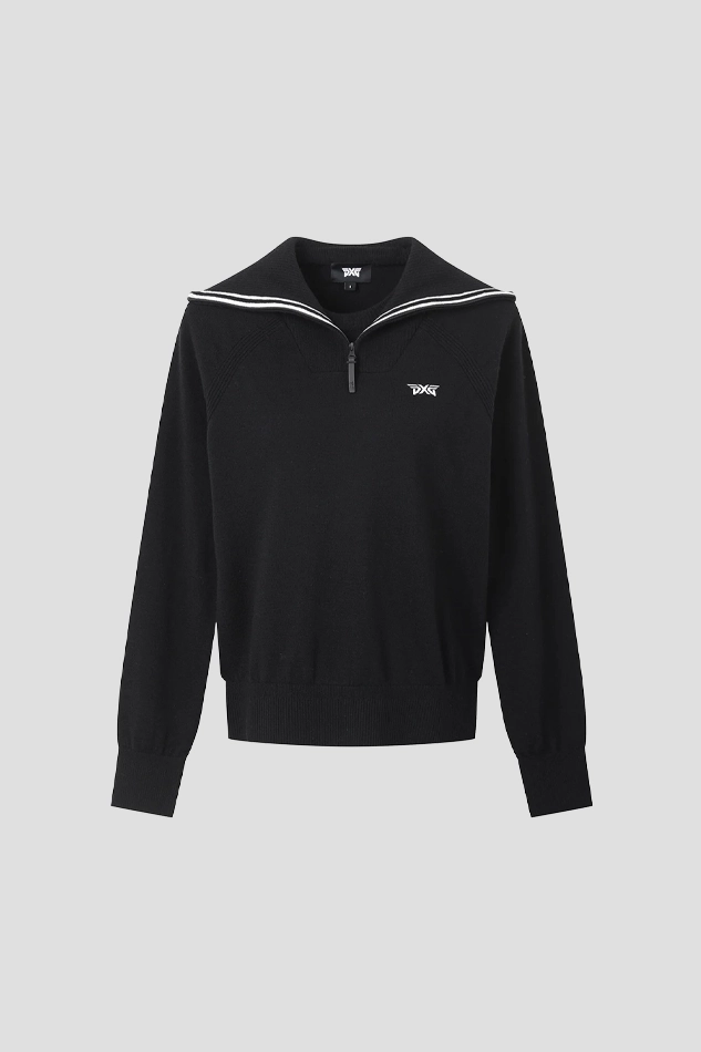 WMNS FA NEW COLLAR SWEATER-BLACK
