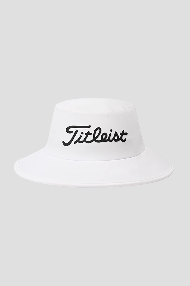 StaDry Performance Waterproof Golf Bucket Hat-WHITE