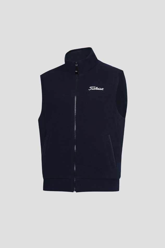 REVERSIBLE FULL ZIP VEST-NAVY