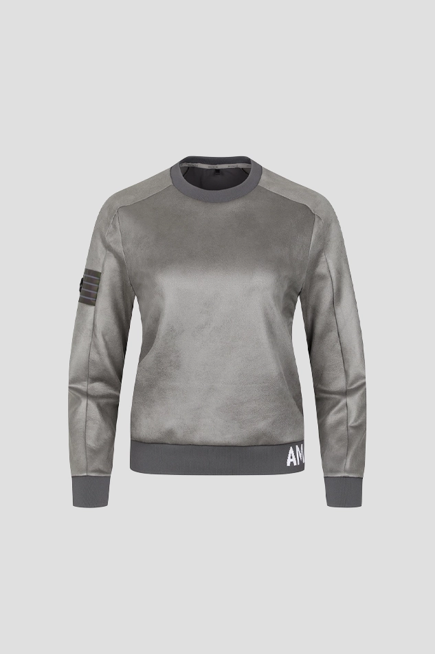 WOMEN GHOST SMOG HIVE SWEAT SHIRT-GRAY