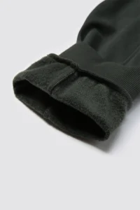 DIAGONAL RAISED FLEECE LENS SWEATPANTS-GREEN