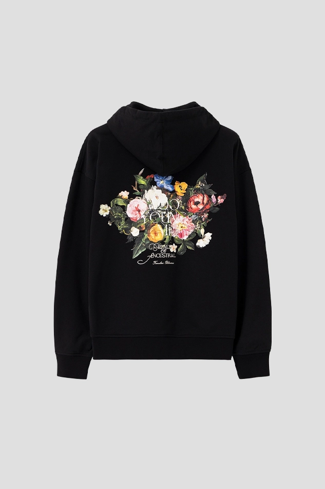 BLACK BACK LLOGO LONG SLEEVE HOODIE WG4-BLACK