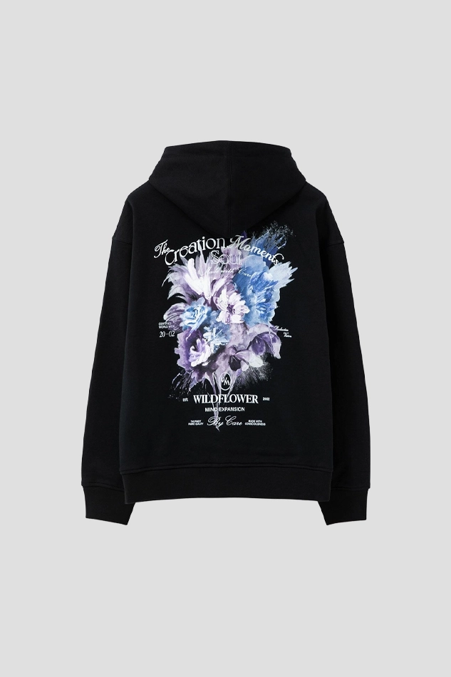 BLACK BACK LLOGO LONG SLEEVE HOODIE WG5-BLACK