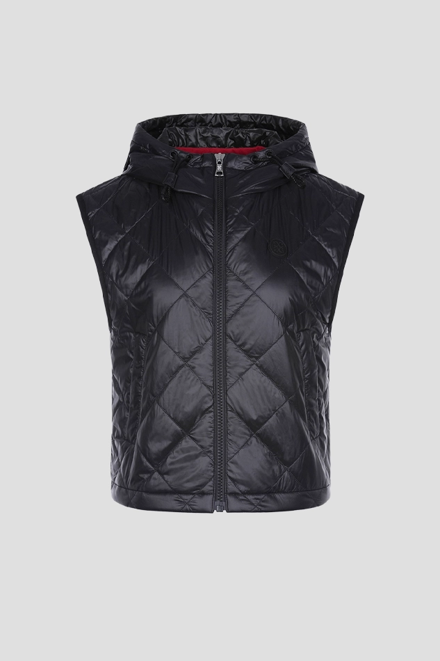 HOODIE VEST WOMEN-BLACK