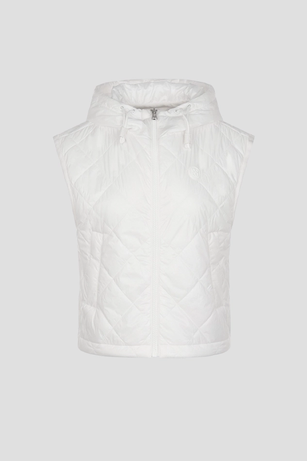 HOODIE VEST WOMEN-WHITE