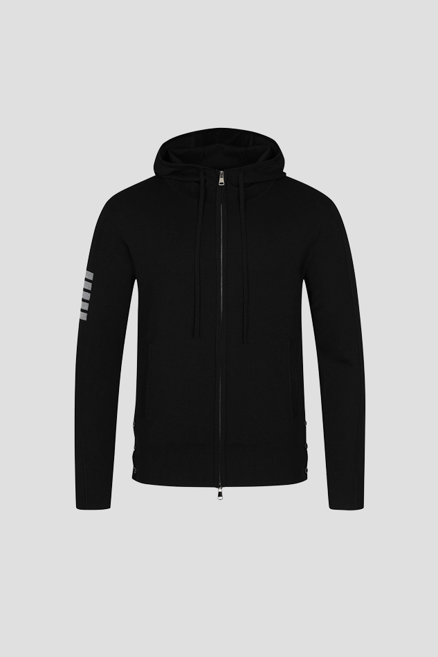 MEN GHOST HOODIE SWEATER-BLACK