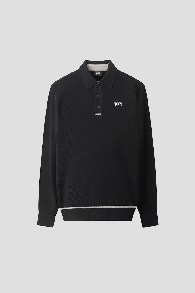 COLLARED SWEATER-BLACK