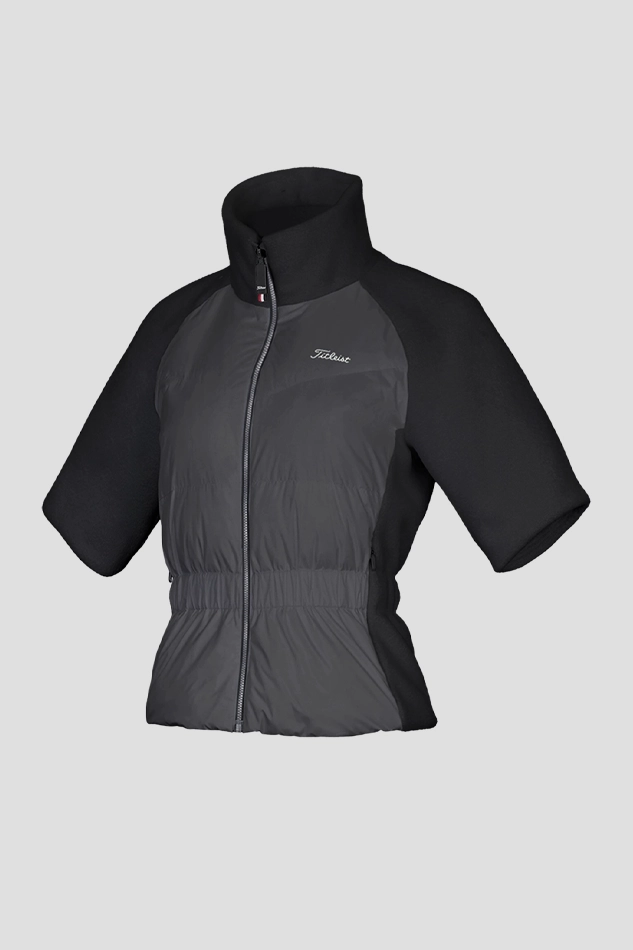 HALF HYBRID DOWN KNIT-BLACK