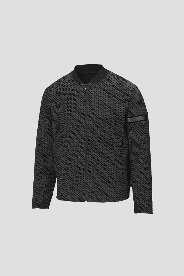 LOGO JACQUARD JACKET-BLACK