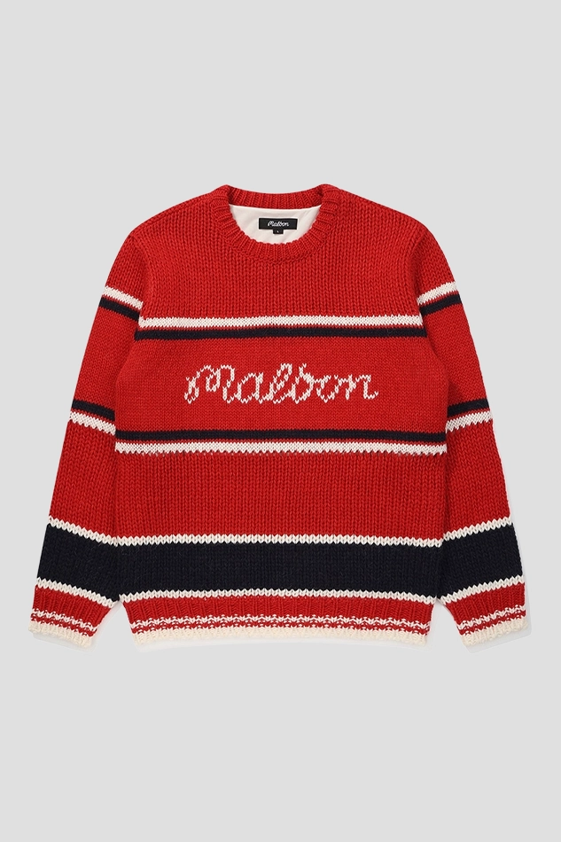 BUCKET POCKET SWEATER MEN-RED