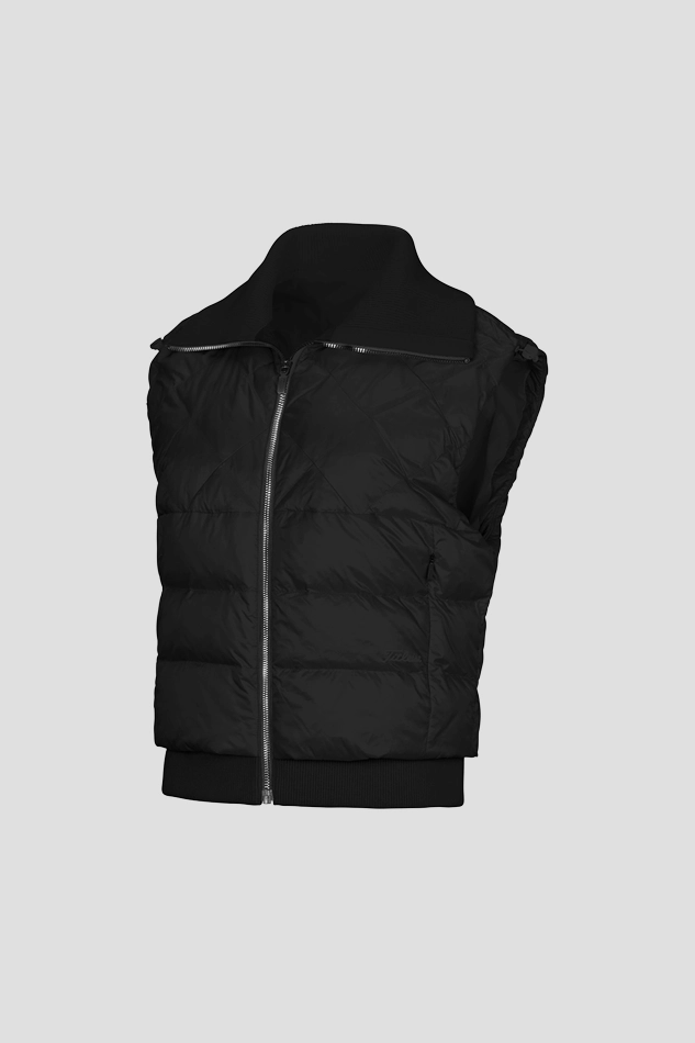 BASIC DOWN VEST-BLACK