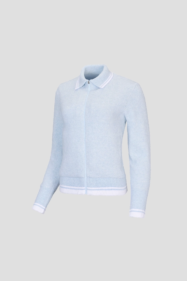 WINDPROOF CARDIGAN W-BLUE