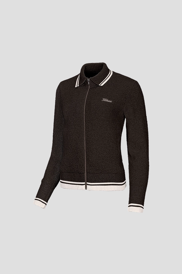 WINDPROOF CARDIGAN W-COFFEE