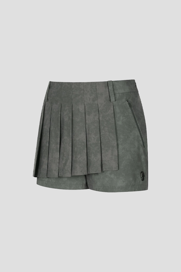 WOMEN AERO FIT SMOG PLEATS CULOTTE-GRAY