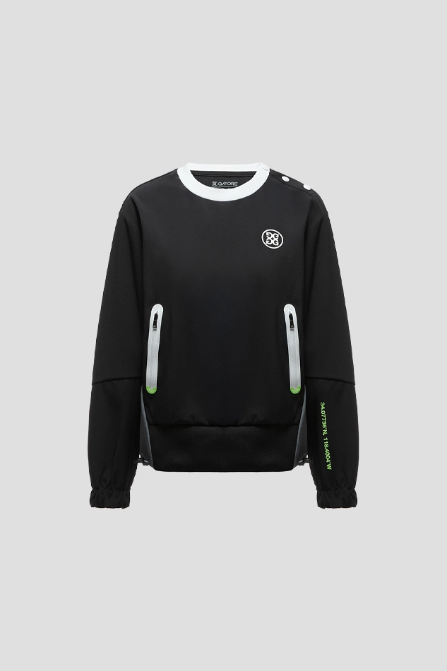 CREWNECK PULLOVER WOMEN-BLACK