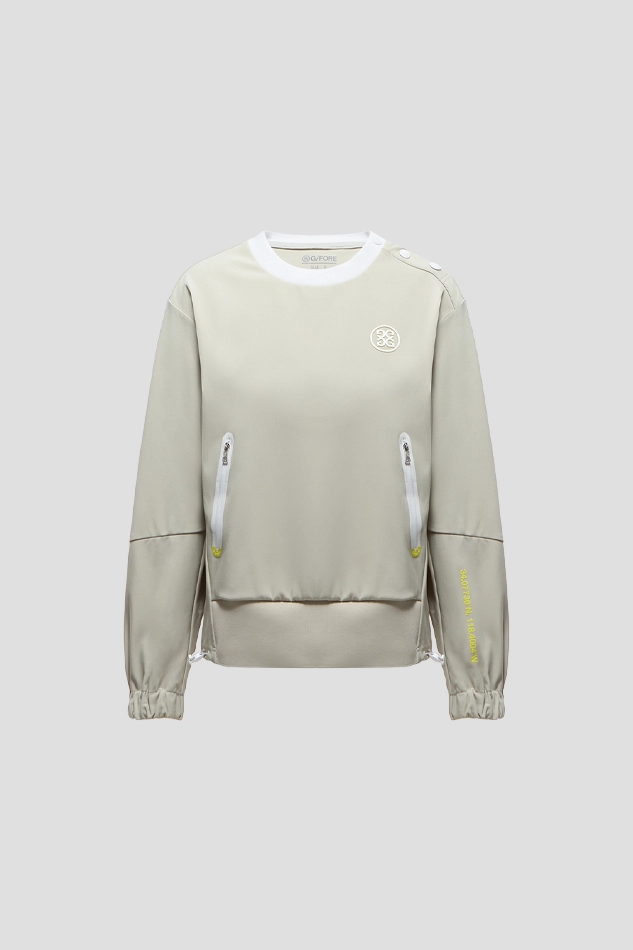 CREWNECK PULLOVER WOMEN-KHAKI