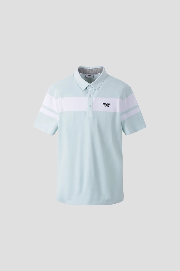 SUMMER KNIT HYBRID COLLAR SHORT-SLEEVE-GREEN