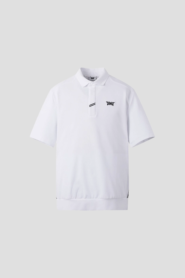 SUMMER LOOSE FIT COLLAR SHORT-SLEEVE-WHITE