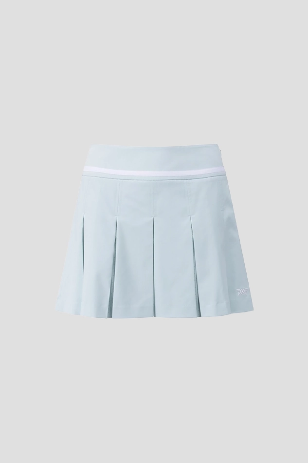 WOMENS SUMMER VENTILATION PLEATED SKIRT-BLUE