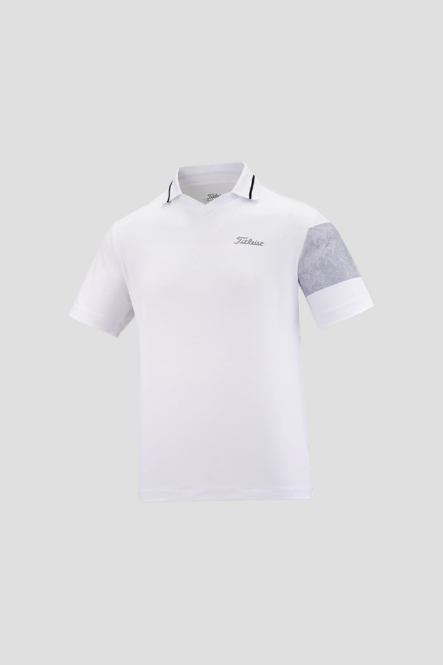 BACK PRINT POLO SHIRT-WHITE
