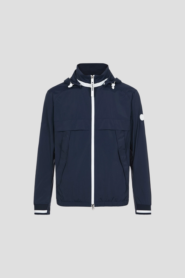 ESSENTIAL FULL ZIP JUMPER MEN-BLUE