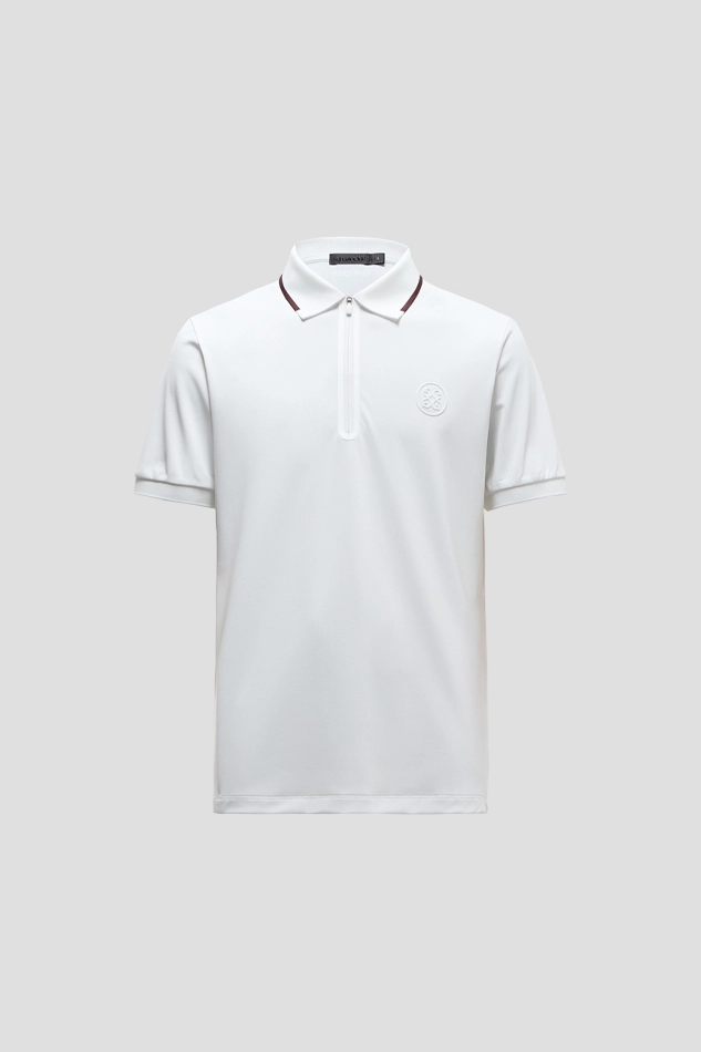 HALF ZIP POLO MEN-WHIT