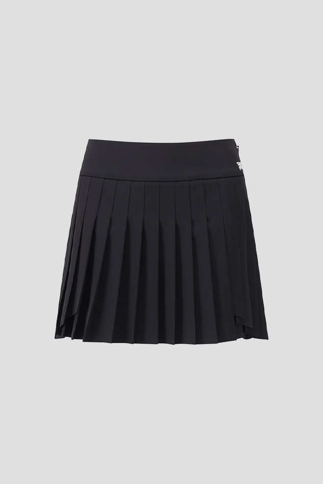 WOMENS SUMMER MULTI PLEATED SKIRT-BLACK