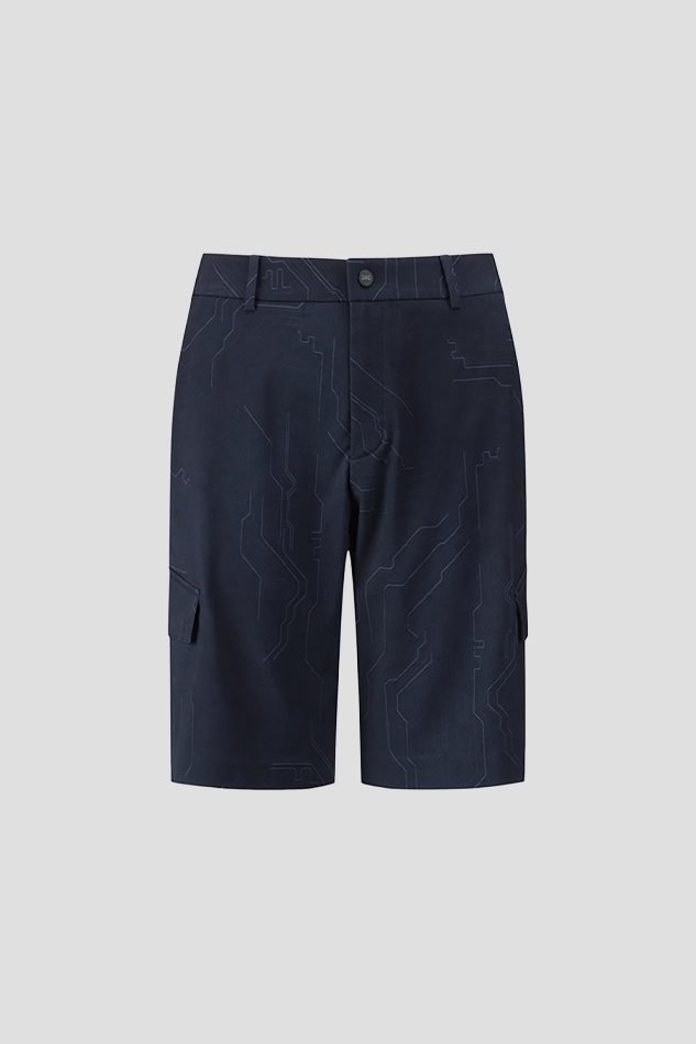 SUMMER PATTERN SHORT PANTS-BLACK