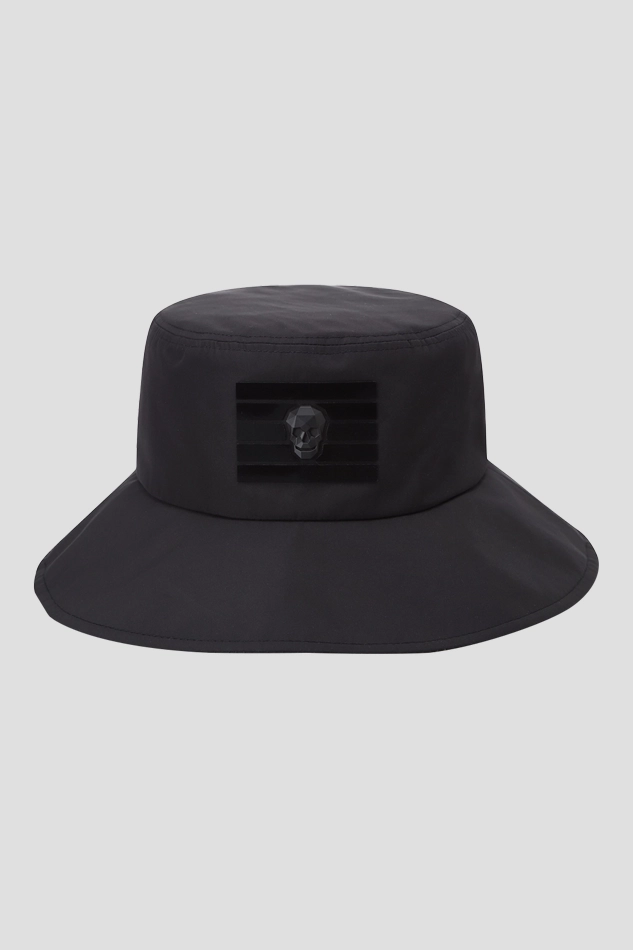 WATER PROOF WIDE BUCKET HAT-BLACK