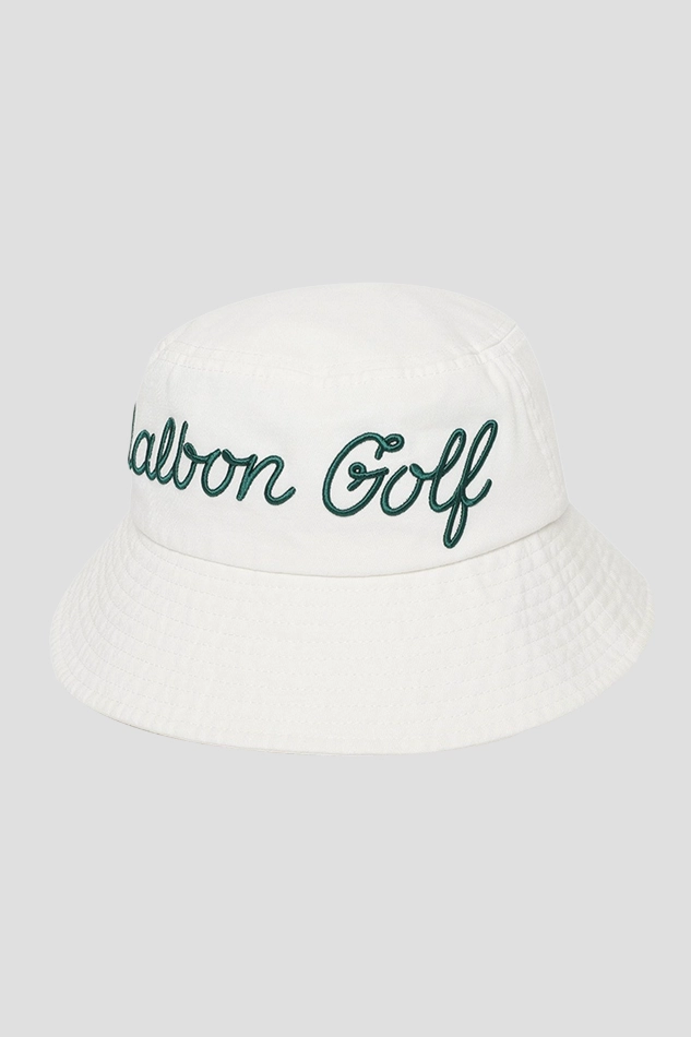 BASIC LETTERING BUCKET HAT-IVORY