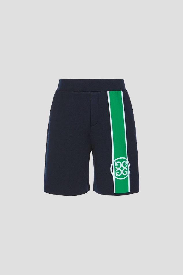 COLOURBLOCK KNIT SHORTS MEN-BLUE