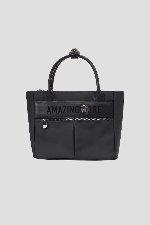 EDGED SLIT TOTE-BLACK