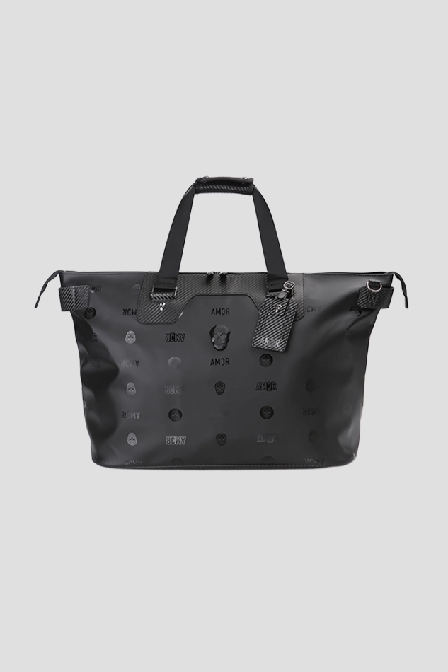 AMAZINGCRE MONOGRAM BOSTON BAG-BLACK