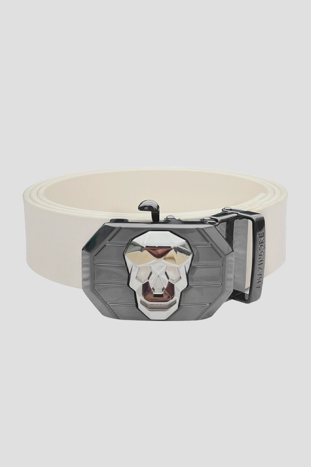 TWO TONE MARKER BELT-WHITE
