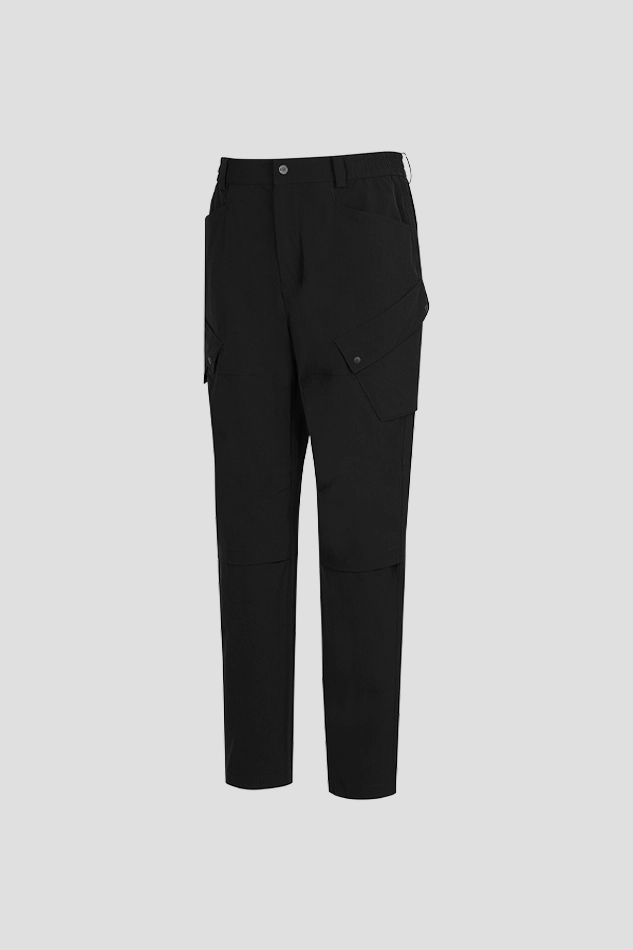 MEN GE2 UTILITY POCKET PANTS-BLACK