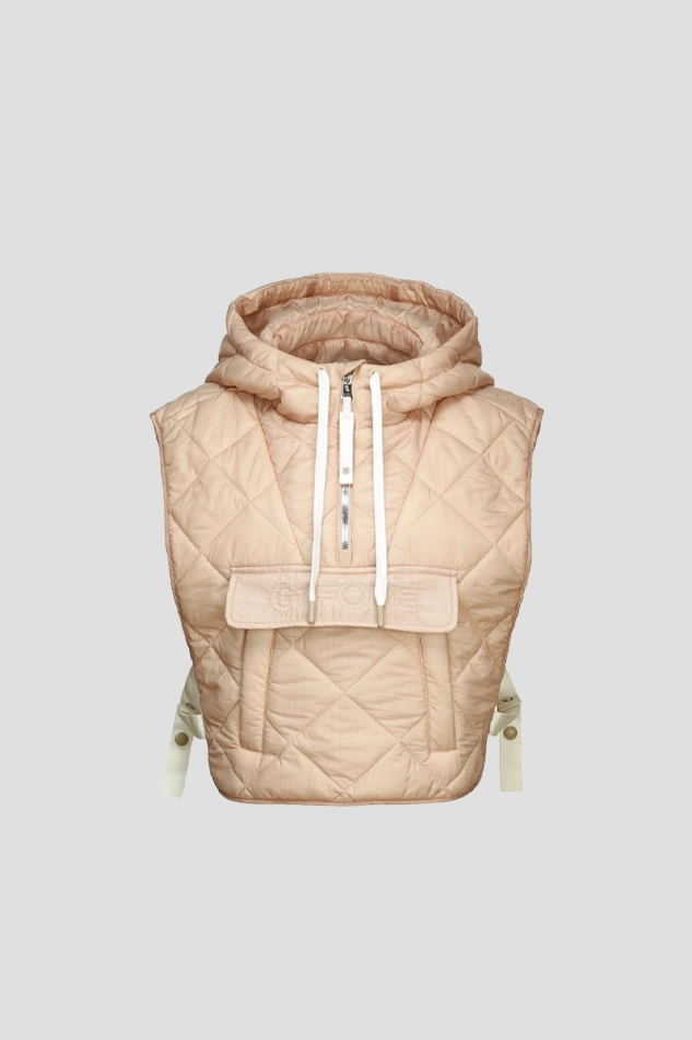 QUILTED VEST WOMEN-KHAKI