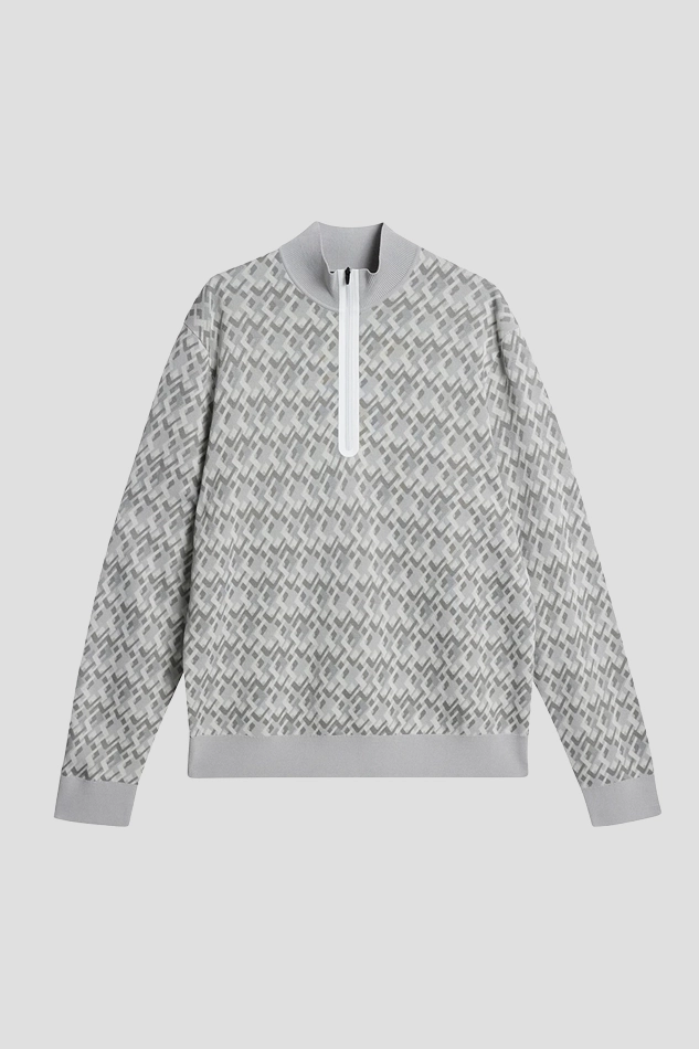 J.LINDEBERG MEN’S NATE KNIT SWEATER-GRAY