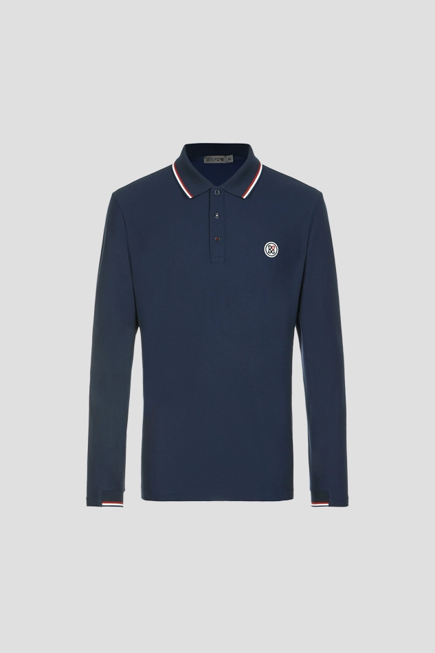 SOLID LONGSLEEVES MEN-NAVY