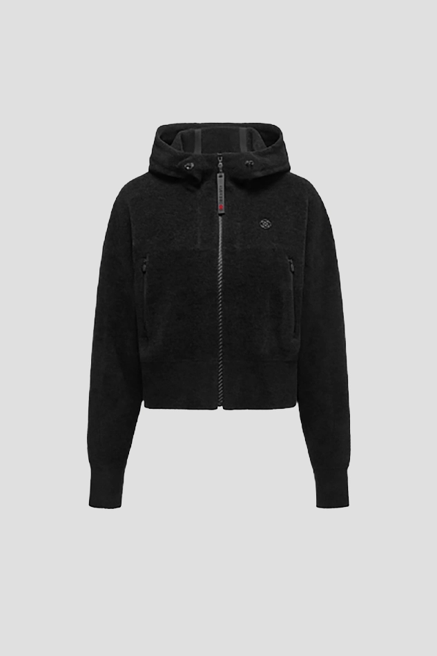WELDED SEAM SEALING SWEATER WOMEN-BLACK