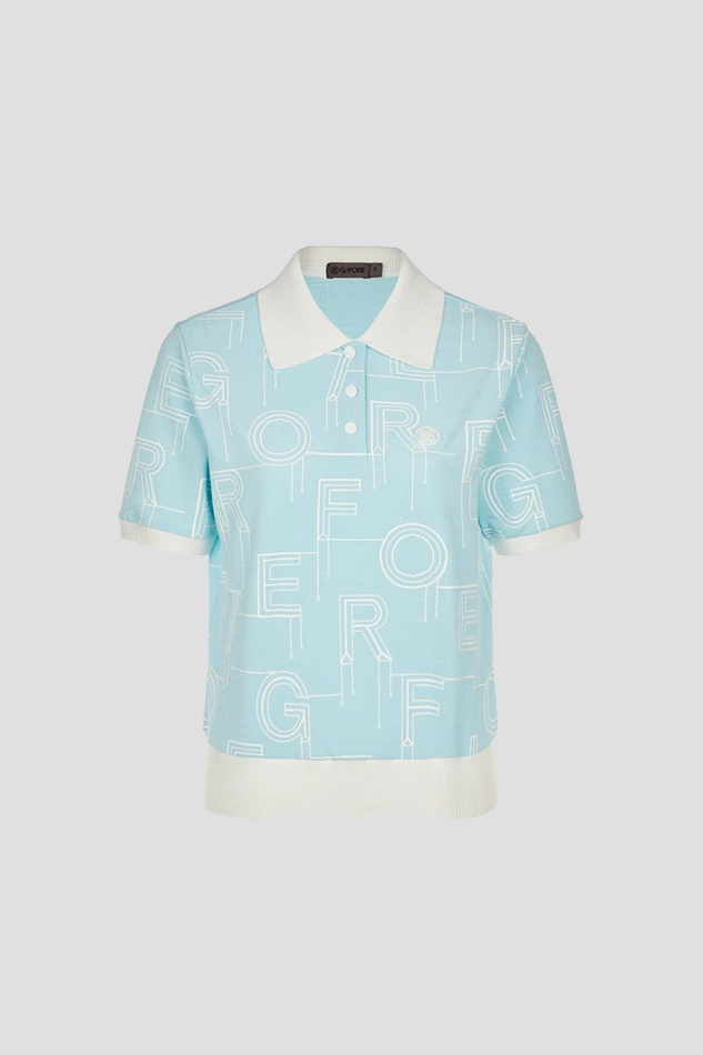 GRAPHIC POLO WOMEN-BLUE