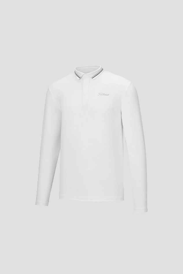 BASIC LS POLO SHIRT-WHITE