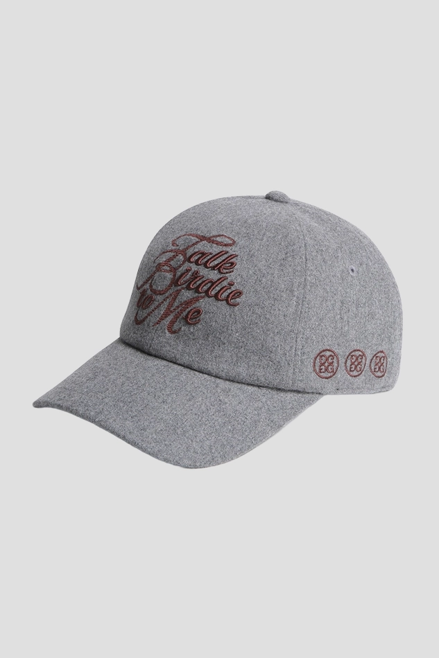 SLOGAN BALL CAP-GRAY