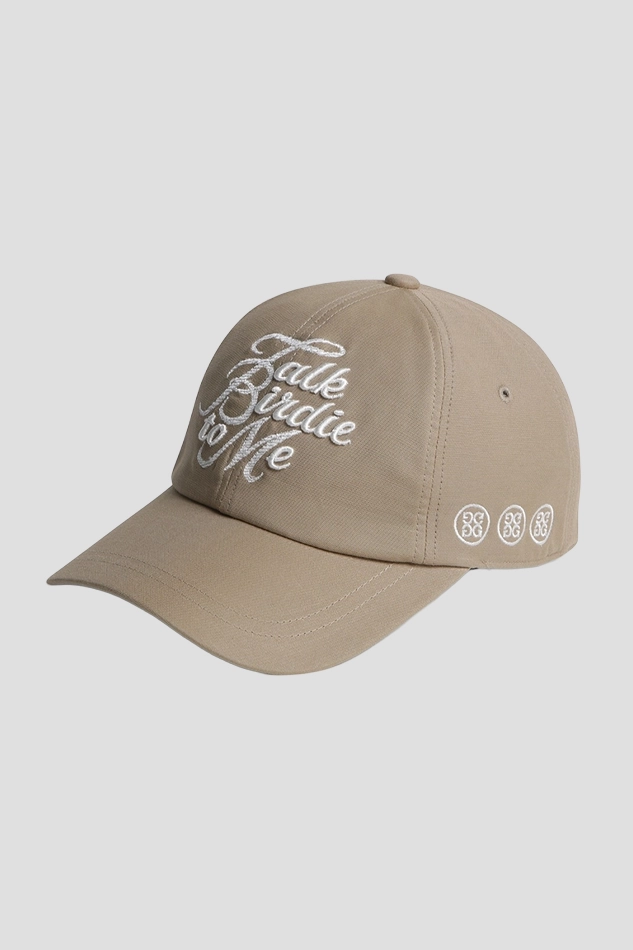 SLOGAN BALL CAP-KHAKI