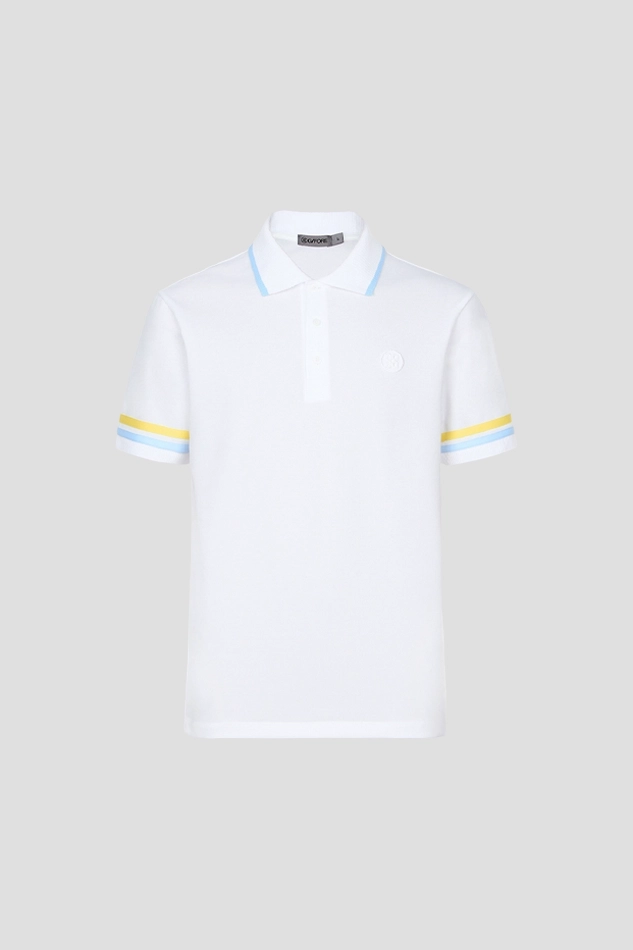 SUMMER RIB COLLAR POLO MEN-WHITE